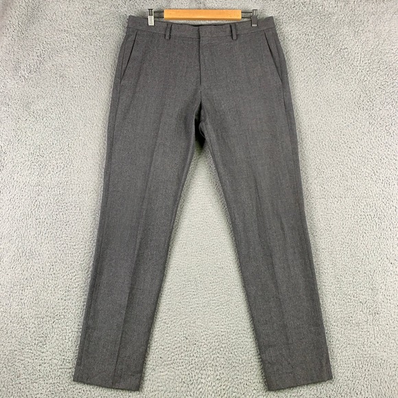 J.Crew Other - J.Crew Ludlow Slim Suit Pant Mens Size 33x32 Grey Heathered Italian Wool Flannel